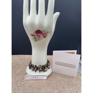Sorrelli “Toasted Almond” Mixed Stone & Crystal Statement Bracelet